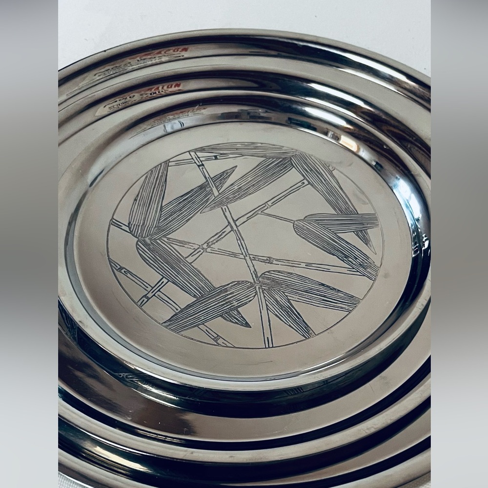 Micheal Aram Etched Bamboo Platters/ Trays